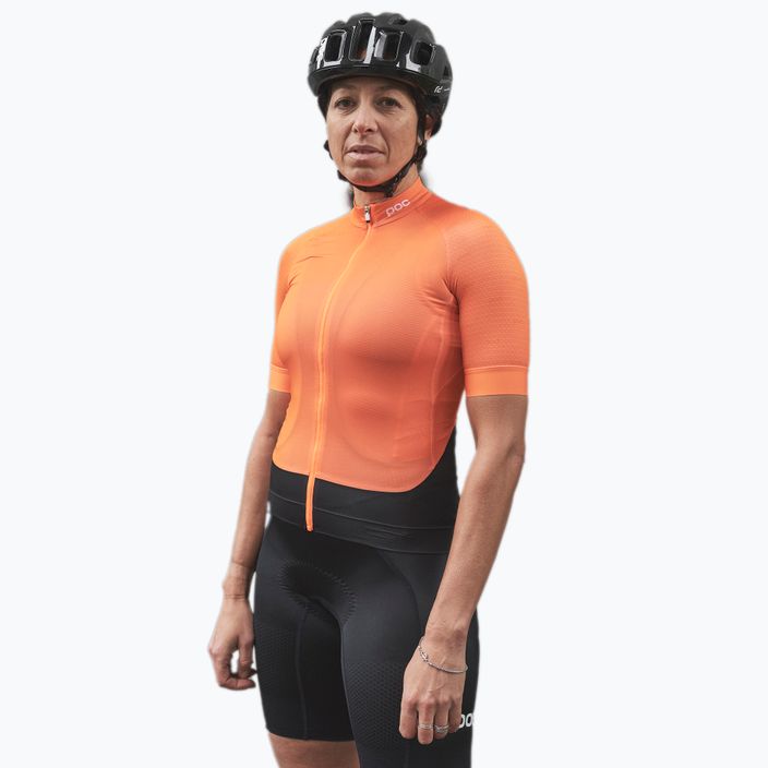 Koszulka rowerowa damska POC Essential Road zink orange 5