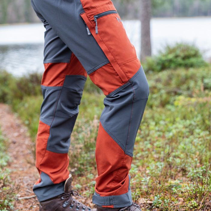 Spodnie trekkingowe męskie Pinewood Caribou TC terracotta/grey 4