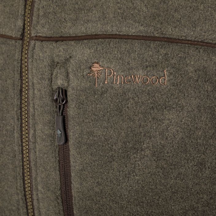 Bluza trekkingowa męska Pinewood Prestwick Exclusive olive mel/suede brown 4