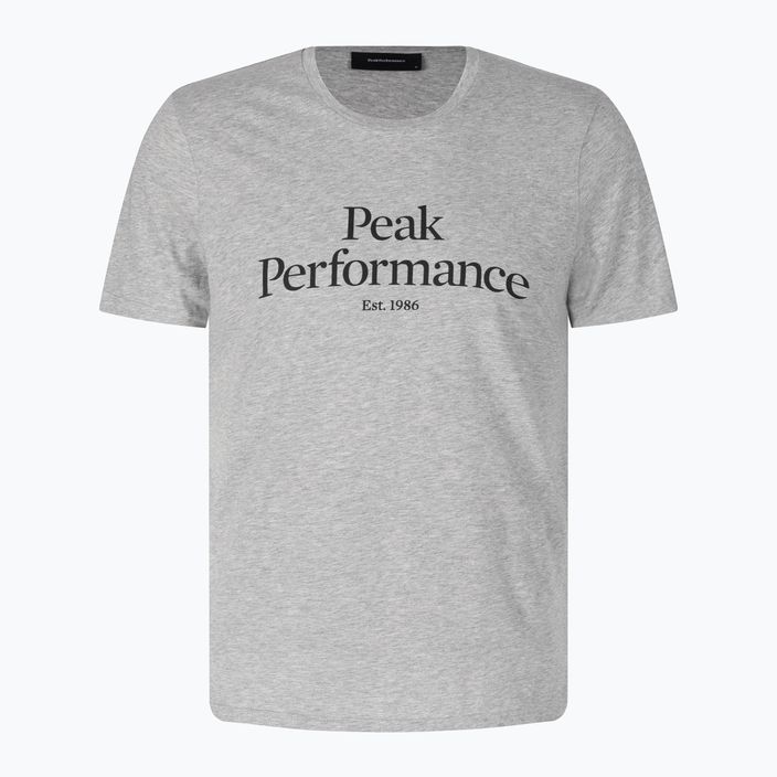 Koszulka trekkingowa męska Peak Performance Original med grey melange 3