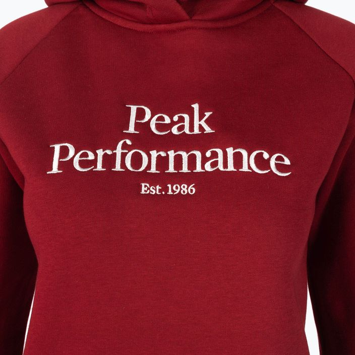 Bluza trekkingowa damska Peak Performance Original Hood rogue red 3