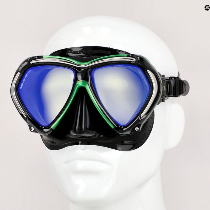 Maska do nurkowania TUSA Paragon czarna/zielona 8