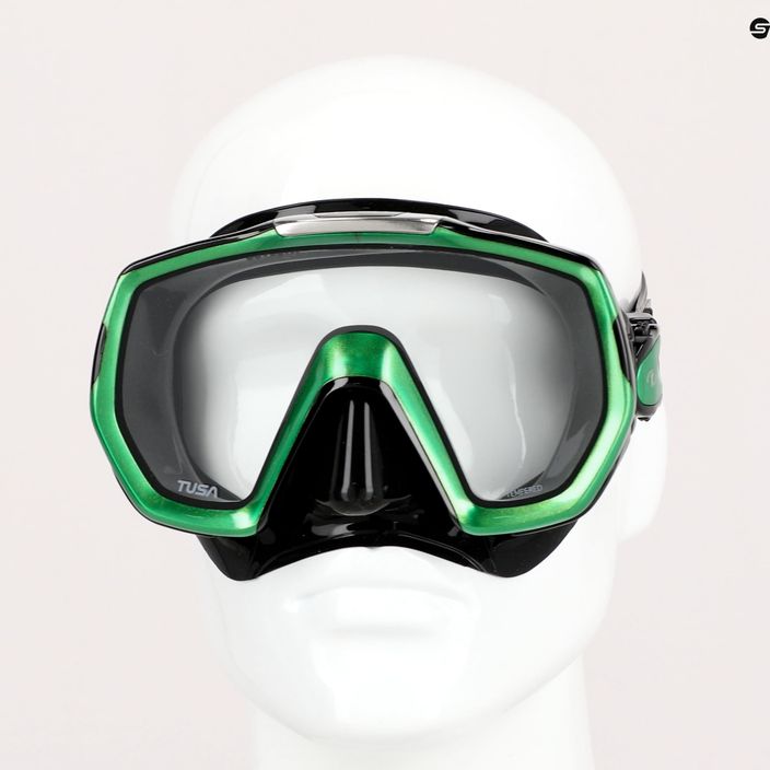 Maska do nurkowania TUSA Freedom Elite czarna/zielona 7