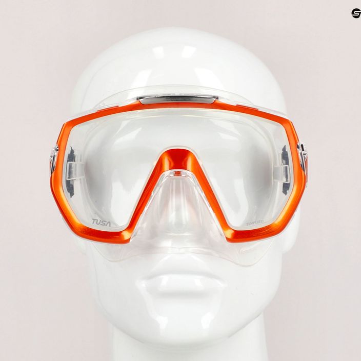 Maska do nurkowania TUSA Freedom Elite biała/pomarańczowa 7