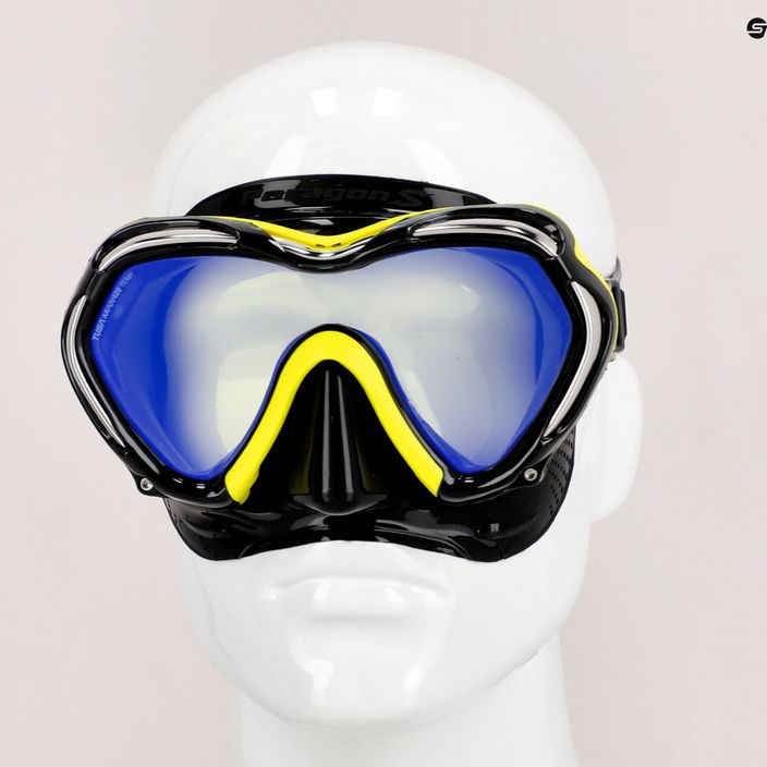Maska do nurkowania TUSA Paragon S czarna/żółta 6
