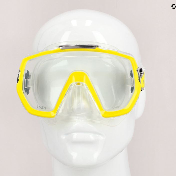 Maska do nurkowania TUSA Freedom Elite biała/żółta 7
