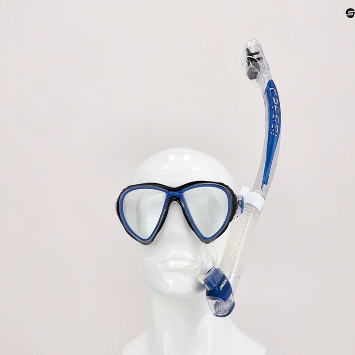 Zestaw do snorkelingu Cressi Quantum + Itaca Ultra Dry clear/blue 5