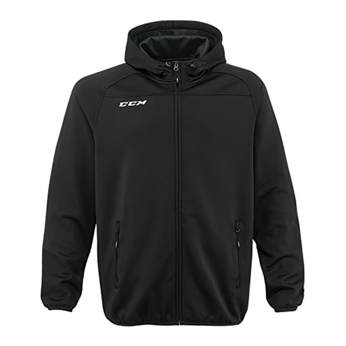 Bluza męska CCM Locker Room Full Zip SR black 2