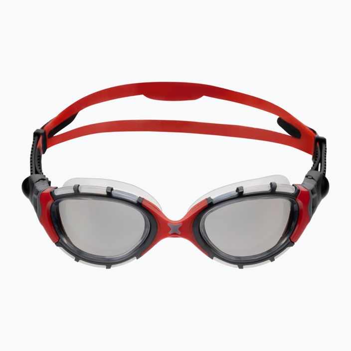 Okulary do pływania Zoggs Predator Flex Titanium clear/red/mirrored smoke 2