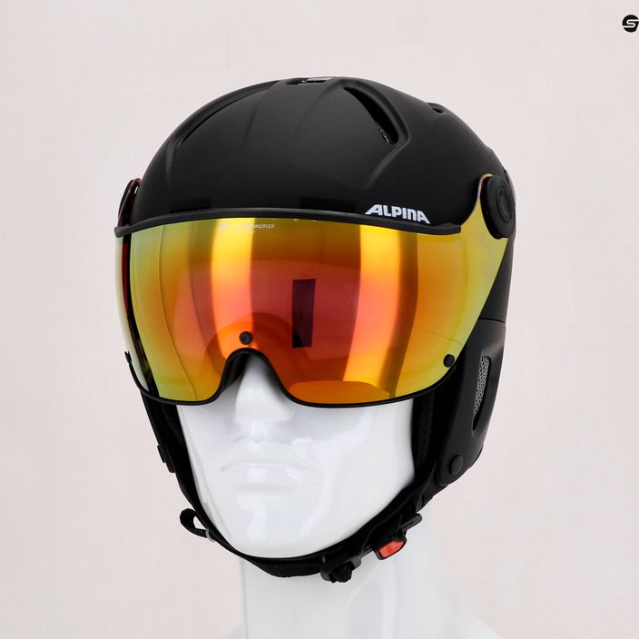 Kask narciarski Alpina Attelas Visor QVM black matte 5