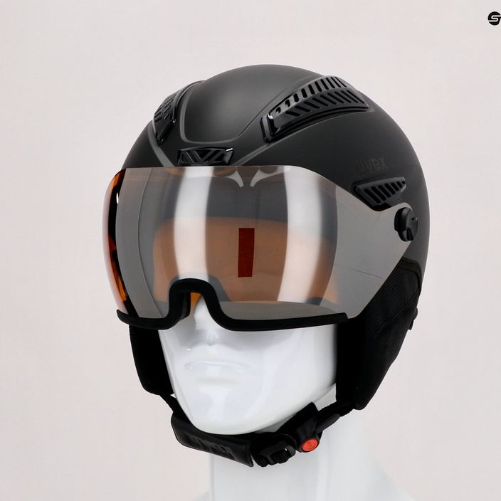 Kask narciarski damski UVEX Hlmt 600 visor black/matte 9