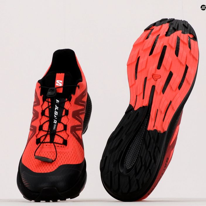 Buty do biegania męskie Salomon Pulsar Trail poppy red/bird/black 18