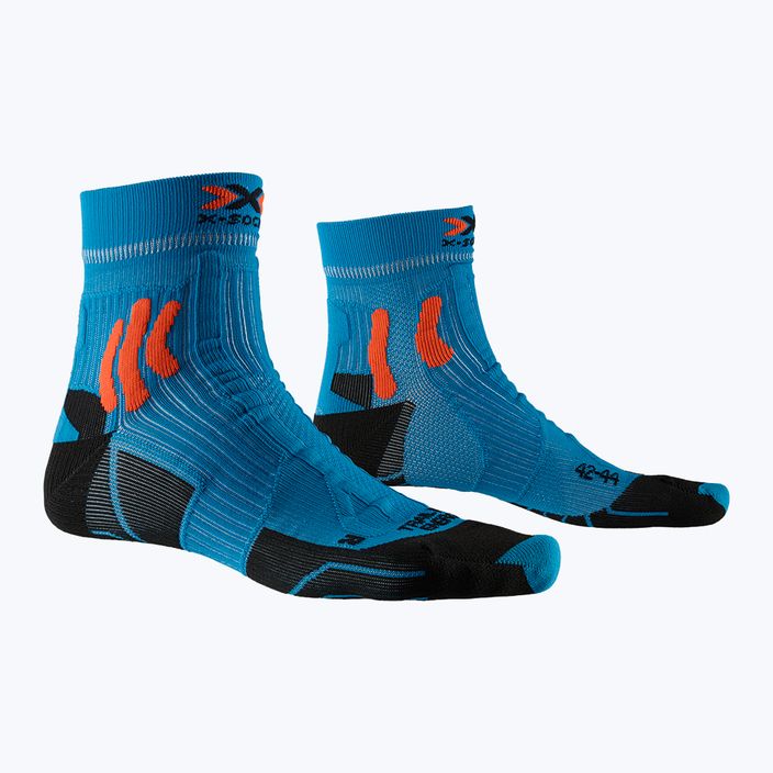 Skarpety do biegania męskie X-Socks Trail Run Energy teal blue/sunset orange 5