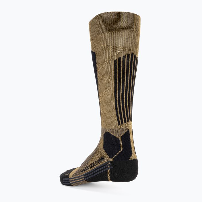 Skarpety narciarskie damskie X-Socks Helixx Gold 4.0 gold/black 2