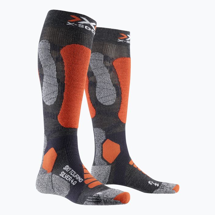 Skarpety narciarskie X-Socks Ski Touring Silver 4.0 anthracite melange/orange fluo 4