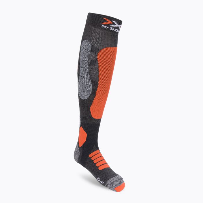 Skarpety narciarskie X-Socks Ski Touring Silver 4.0 anthracite melange/orange fluo