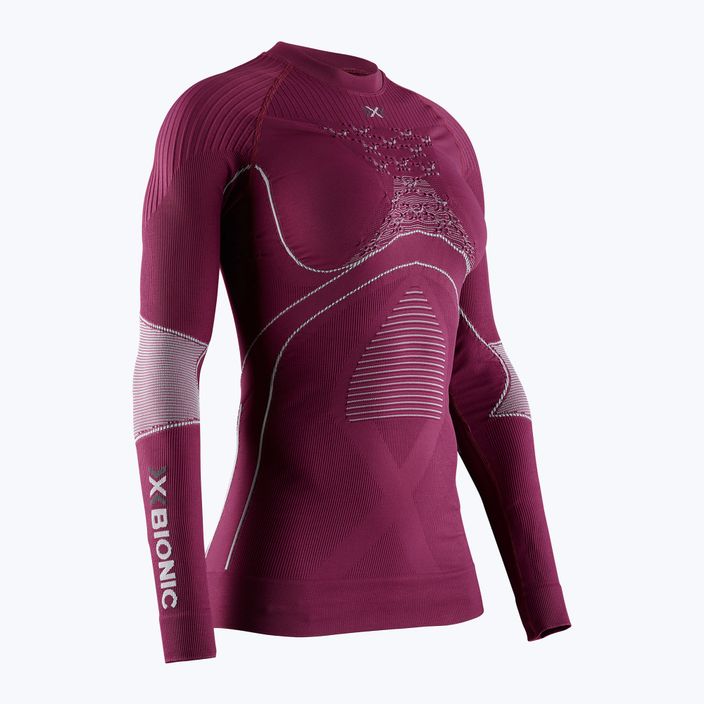 Longsleeve termoaktywny damski X-Bionic Energy Accumulator 4.0 plum/pearl grey