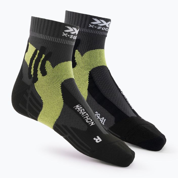 Skarpety do biegania męskie X-Socks Marathon charcoal/phyton yellow/black