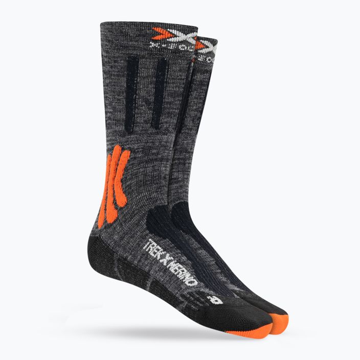 Skarpety trekkingowe X-Socks Trek X Merino grey duo melange/x-orange/black