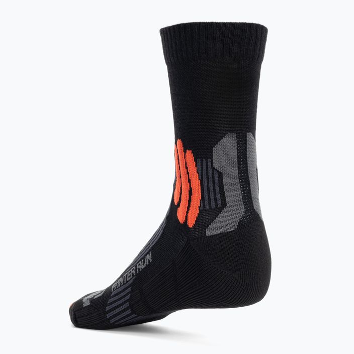 Skarpety do biegania X-Socks Winter Run 4.0 black/dark grey melange/x-orange 2