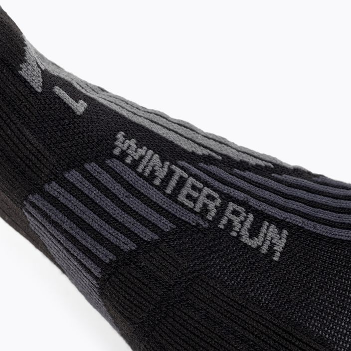 Skarpety do biegania X-Socks Winter Run 4.0 black/dark grey melange/x-orange 3