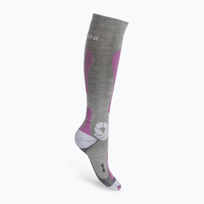 Skarpety narciarskie damskie X-Socks Apani Wintersports grey/purple 3