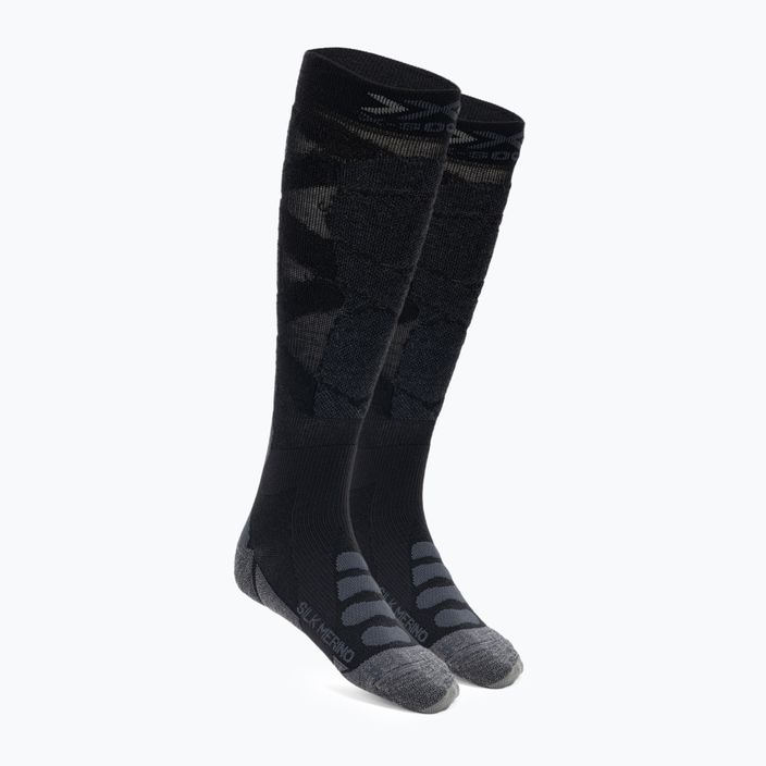 Skarpety narciarskie X-Socks Ski Silk Merino 4.0 black/dark grey melange