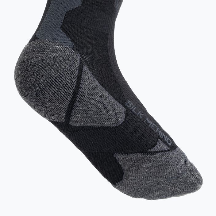 Skarpety narciarskie X-Socks Ski Silk Merino 4.0 black/dark grey melange 3