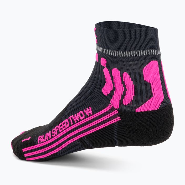 Skarpety do biegania damskie X-Socks Run Speed Two 4.0 dolomite grey/neon flamingo 2