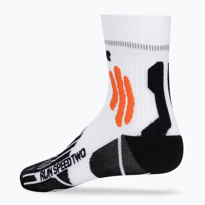 Skarpety do biegania męskie X-Socks Run Speed Two 4.0 arctic white/trick orange 2
