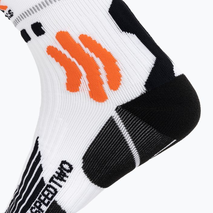 Skarpety do biegania męskie X-Socks Run Speed Two 4.0 arctic white/trick orange 4