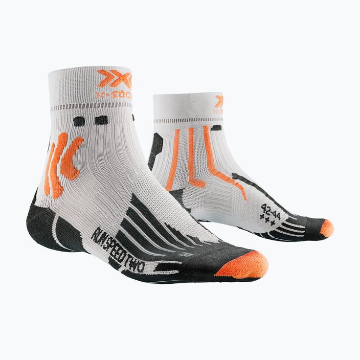 Skarpety do biegania męskie X-Socks Run Speed Two 4.0 arctic white/trick orange 5