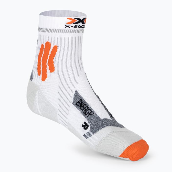Skarpety do biegania męskie X-Socks Marathon Energy 4.0 arctic white/trick orange 2
