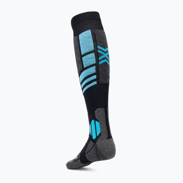Skarpety snowboardowe X-Socks Snowboard 4.0 black/grey/teal blue 2
