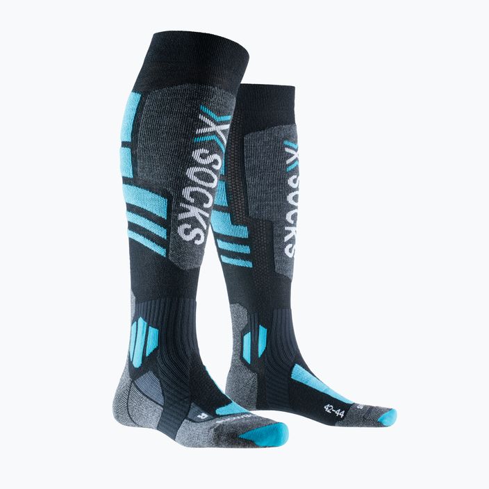 Skarpety snowboardowe X-Socks Snowboard 4.0 black/grey/teal blue 4