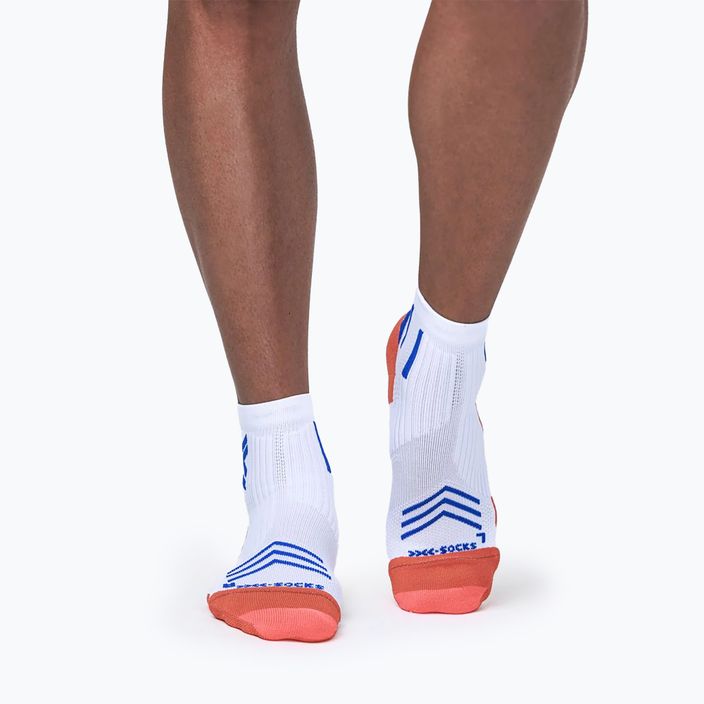Skarpety do biegania męskie X-Socks Run Expert Ankle white/orange/twyce blue 3