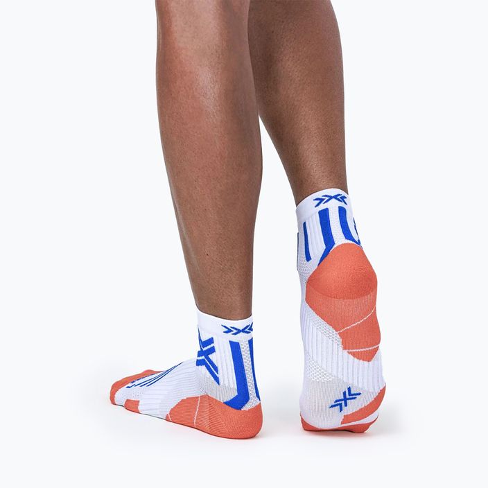 Skarpety do biegania męskie X-Socks Run Expert Ankle white/orange/twyce blue 4