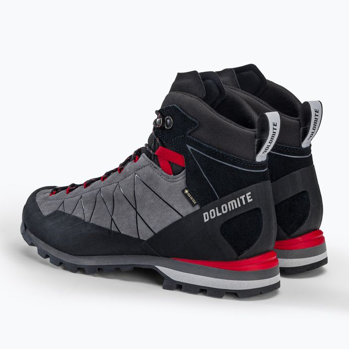 Buty podejściowe męskie Dolomite Crodarossa High GTX gunmetal grey/fiery red 3