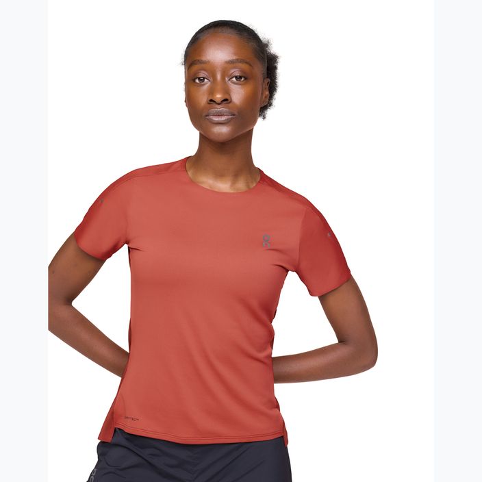 Koszulka do biegania damska On Running Performance-T auburn/ruby 3