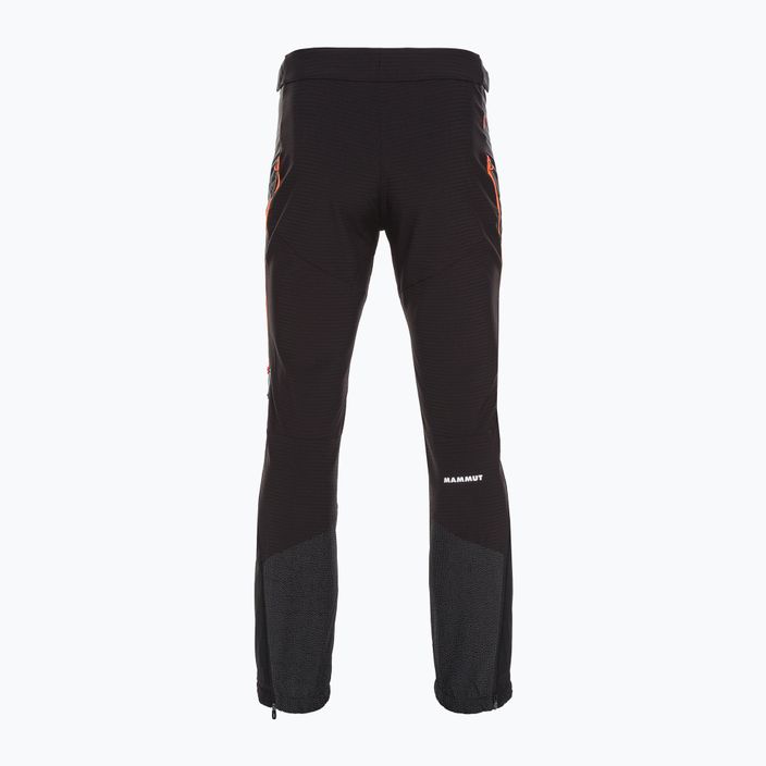 Spodnie softshell męskie Mammut Aenergy IN Hybrid black/vibrant orange 5