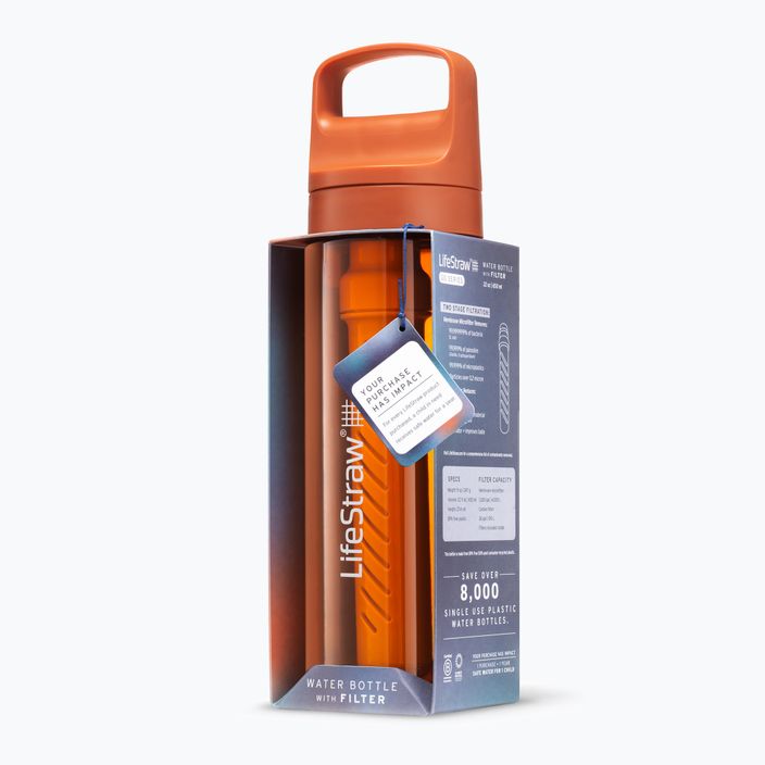 Butelka turystyczna Lifestraw Go 2.0 z filtrem 650 ml kyoto orange 4