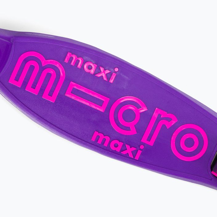 Hulajnoga trójkołowa dziecięca Micro Maxi Deluxe LED purple 5