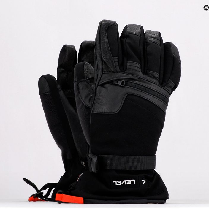 Rękawice snowboardowe męskie Level Ranger Leather black 7