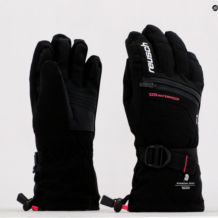 Rękawice narciarskie dziecięce Reusch Lando R-TEX XT black/pink glo 9