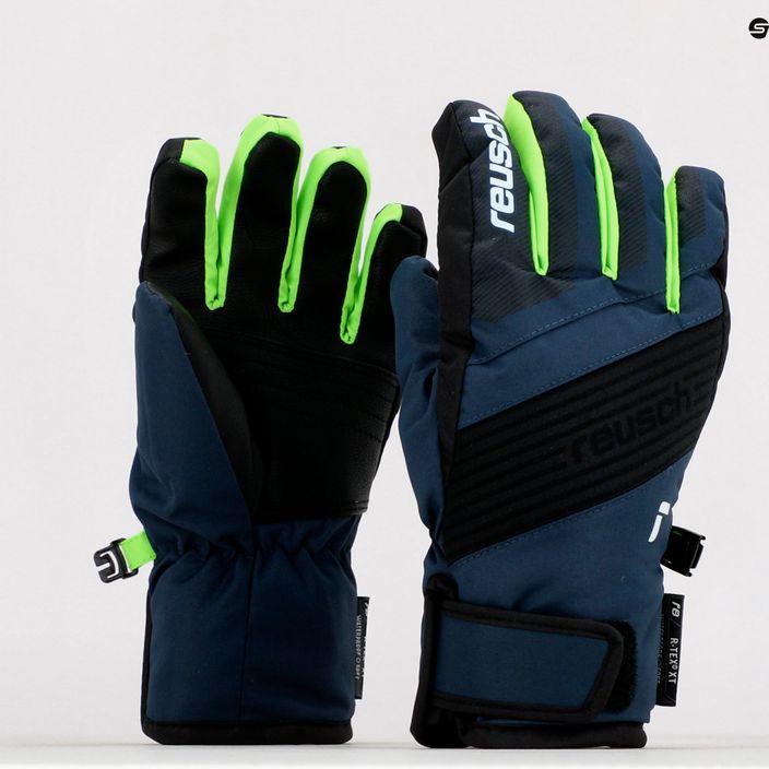 Rękawice narciarskie dziecięce Reusch Duke R-TEX XT black/dress blue/neon green 6