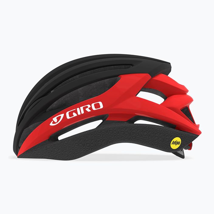 Kask rowerowy Giro Syntax Integrated MIPS matte black/bright red 2