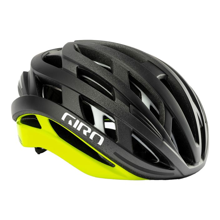 Kask rowerowy Giro Helios Spherical MIPS matte black fade/highlight yellow