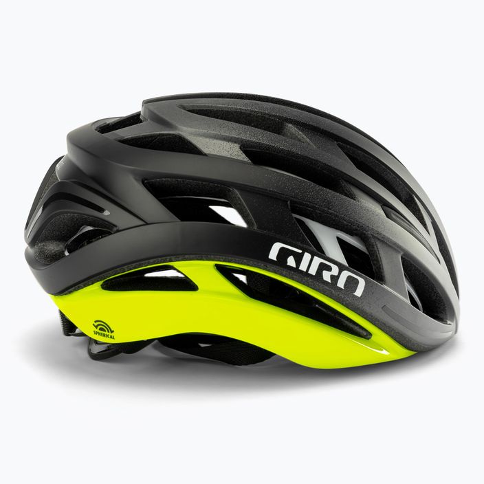 Kask rowerowy Giro Helios Spherical MIPS matte black fade/highlight yellow 3