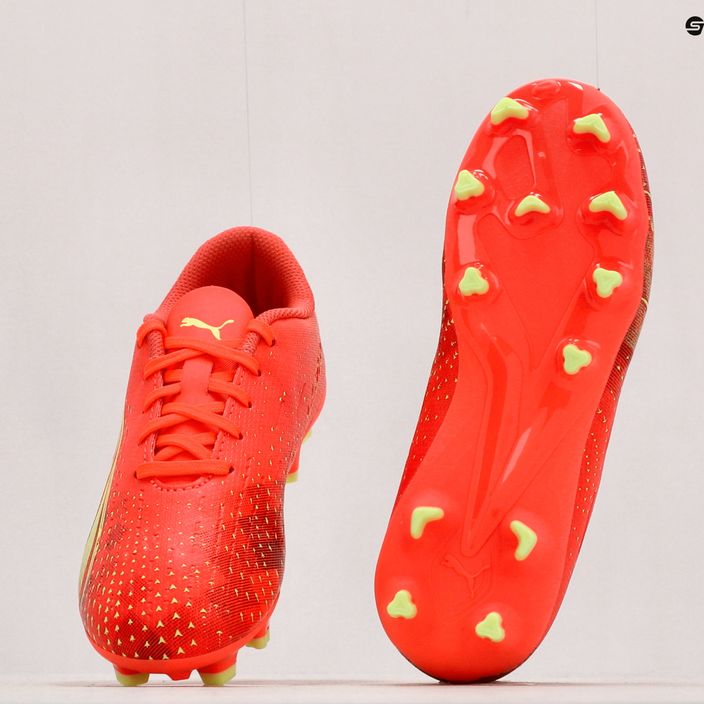 Buty piłkarskie dziecięce PUMA Ultra Play FG/AG fiery coral/fizzy light/puma black 10
