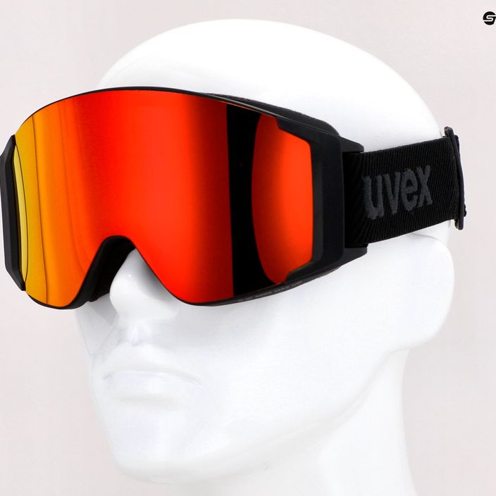 Gogle narciarskie UVEX G.gl 3000 Top black mat/mirror red polavision/clear 10